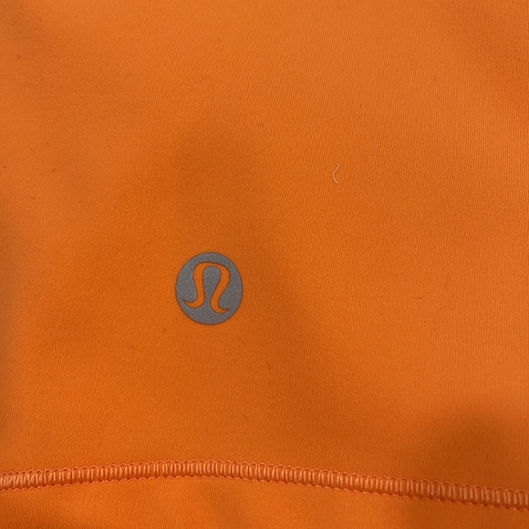 Lululemon Long Sleeve Cropped Top Size M/L Large Orange EUC - Picture 6 of 7